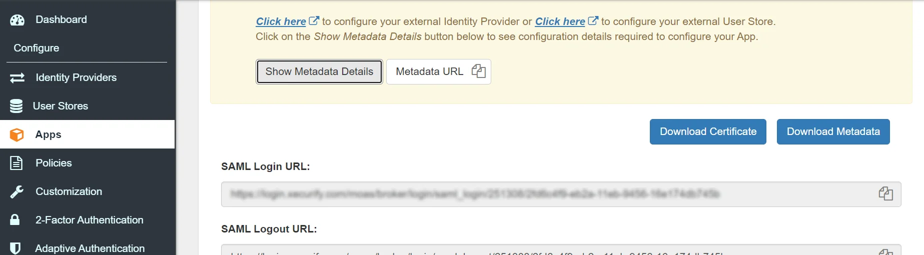 Mediasite Single Sign On (sso) Download Metadata