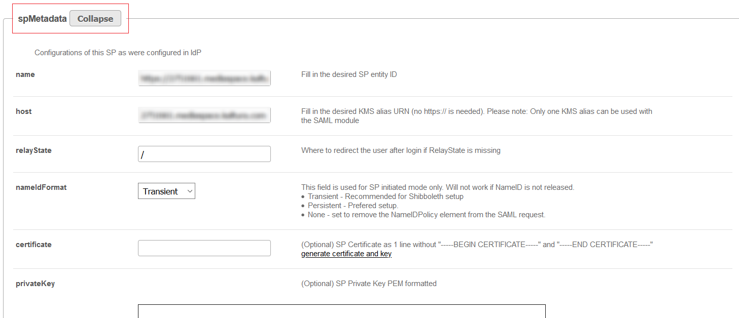 MediaSpace Single Sign On SSO Select Default