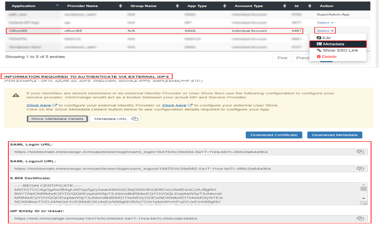 SharePoint Single Sign-On (SSO) App Metadata