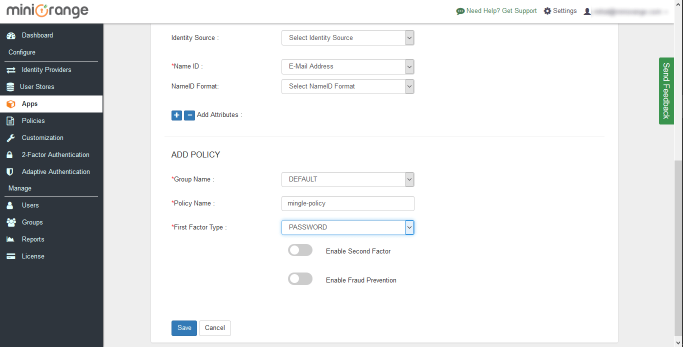 Mingle Single Sign On (sso) add policy
