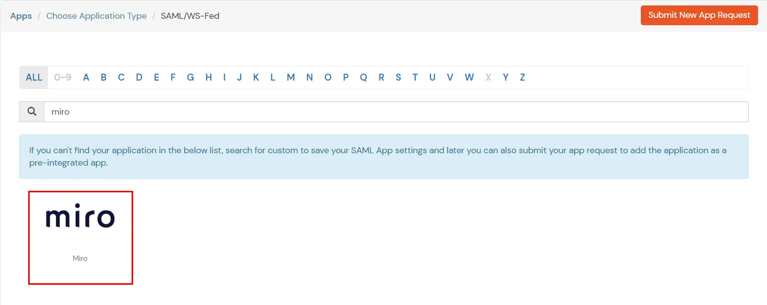 Miro Single Sign-On (SSO) manage apps