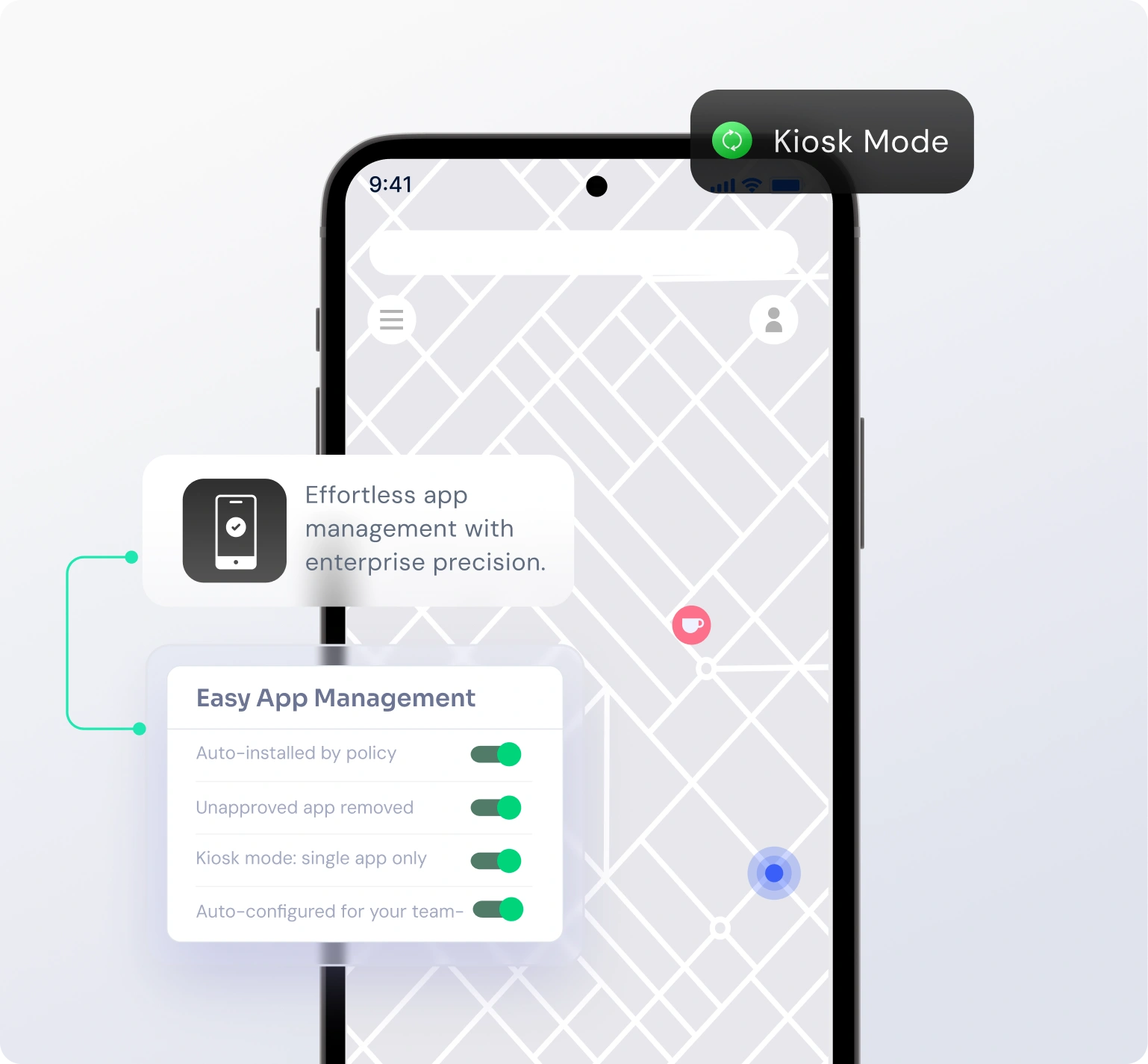 Android device management - Application management and control features