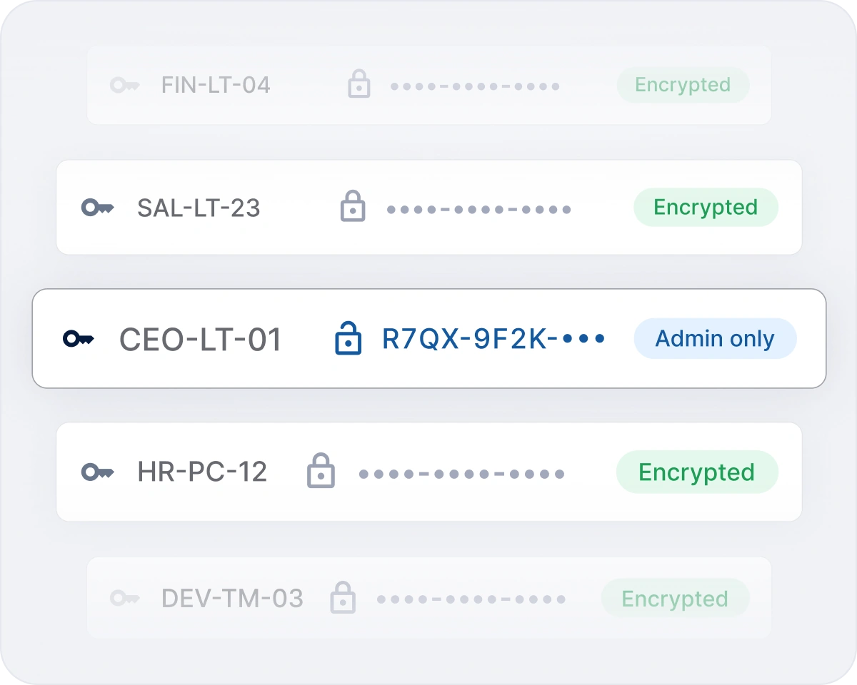 Secure BitLocker recovery password management