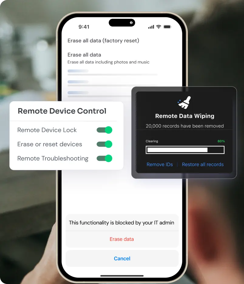 Remote Wipe and Lock