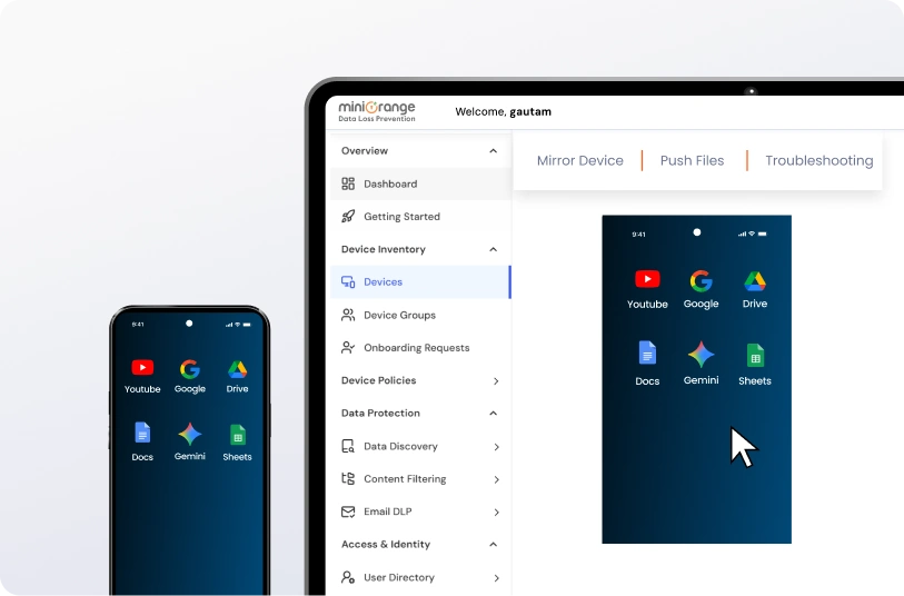 MDM remote cast and control on Android devices