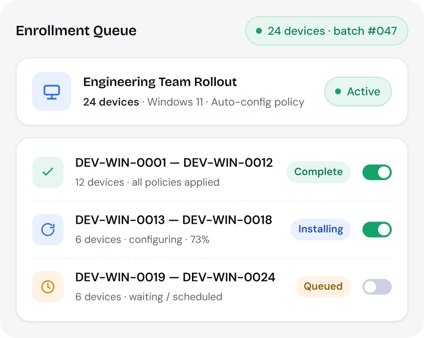 Bulk enrollment of Windows devices with MDM software