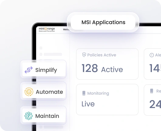 MSI application deployment and management
