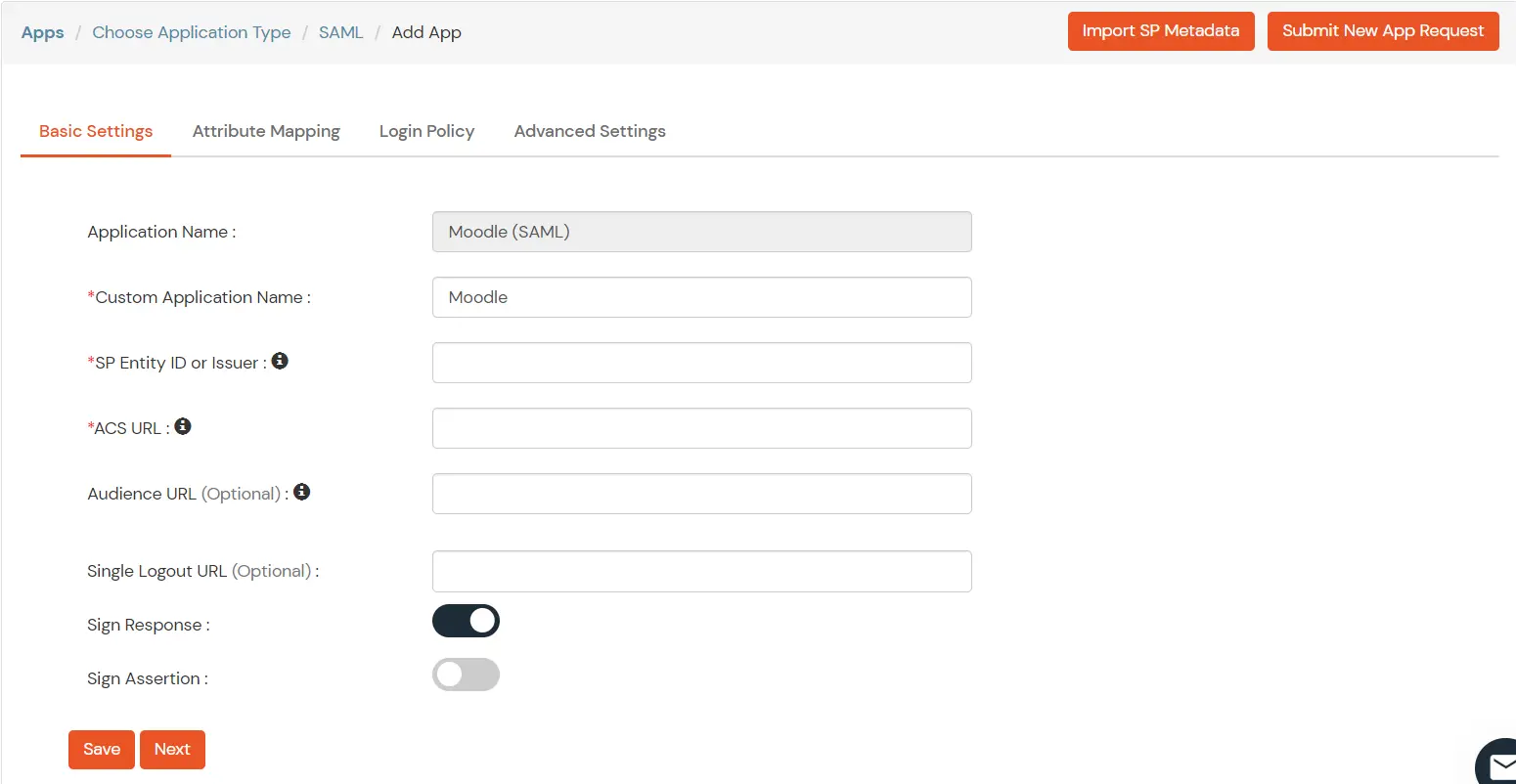 Moodle Single Sign On (SSO) Moodle Login app_configure