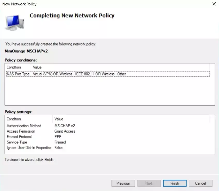 Radius MFA using MSCHAPv2 protocol