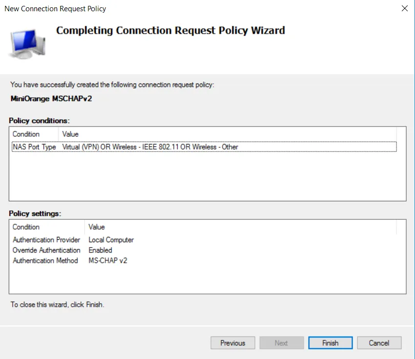 Radius MFA using MSCHAPv2 protocol