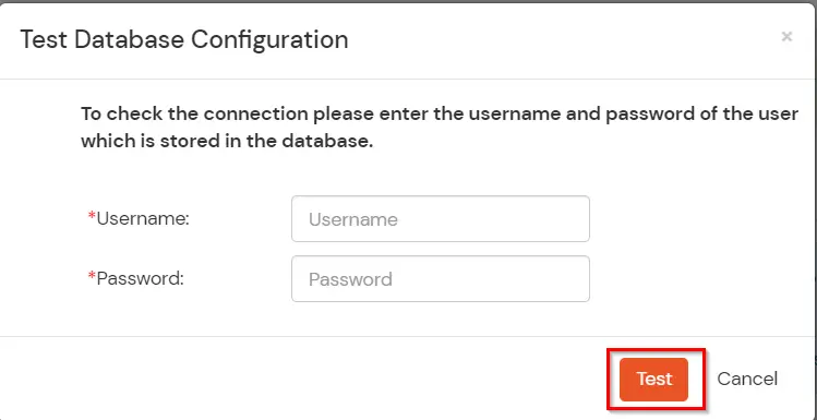 Test connection for MariaDB