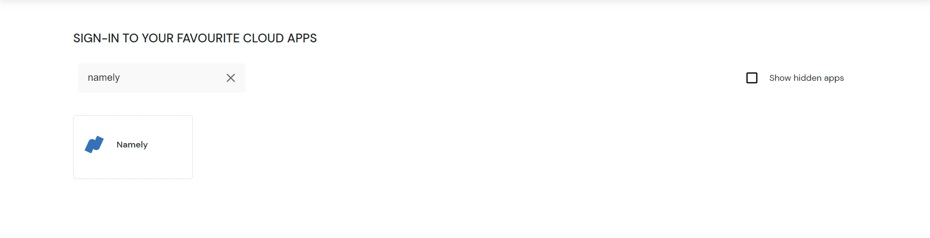 Namely Single Sign-On (SSO) verify configuration
