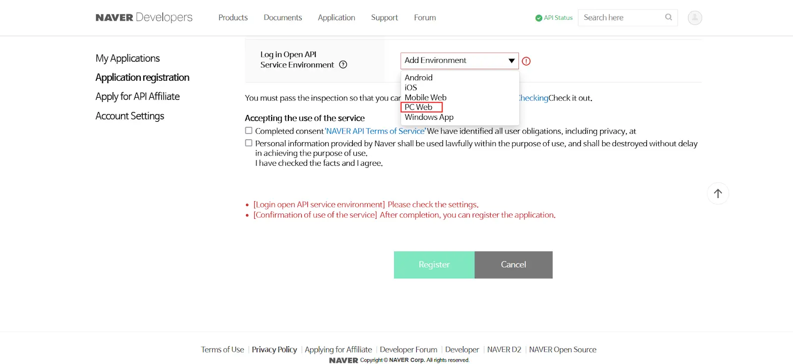 Naver as IDP: PC Web