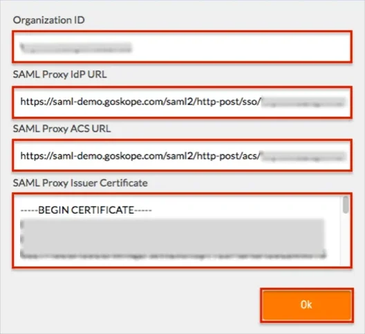 Netskope Reverse Proxy Single Sign-On (sso) Settings Information