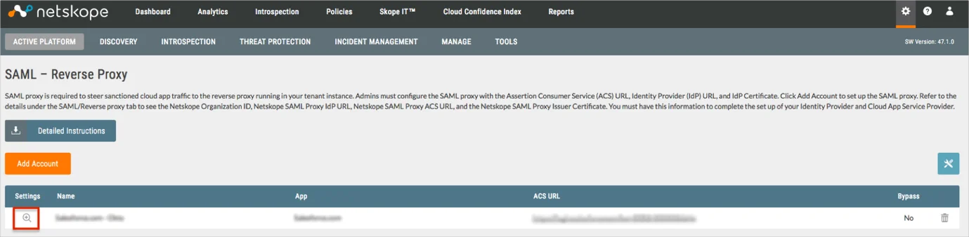 Netskope Reverse Proxy Single Sign-On (sso) Settings