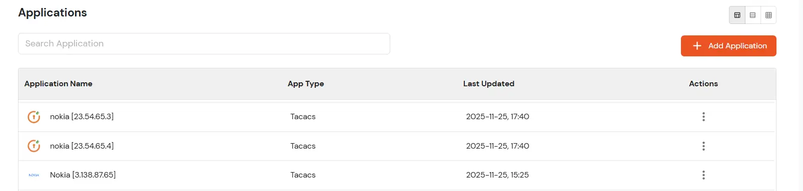 2FA Two-Factor radauthentication for Nokia  : Select your TACACS Client