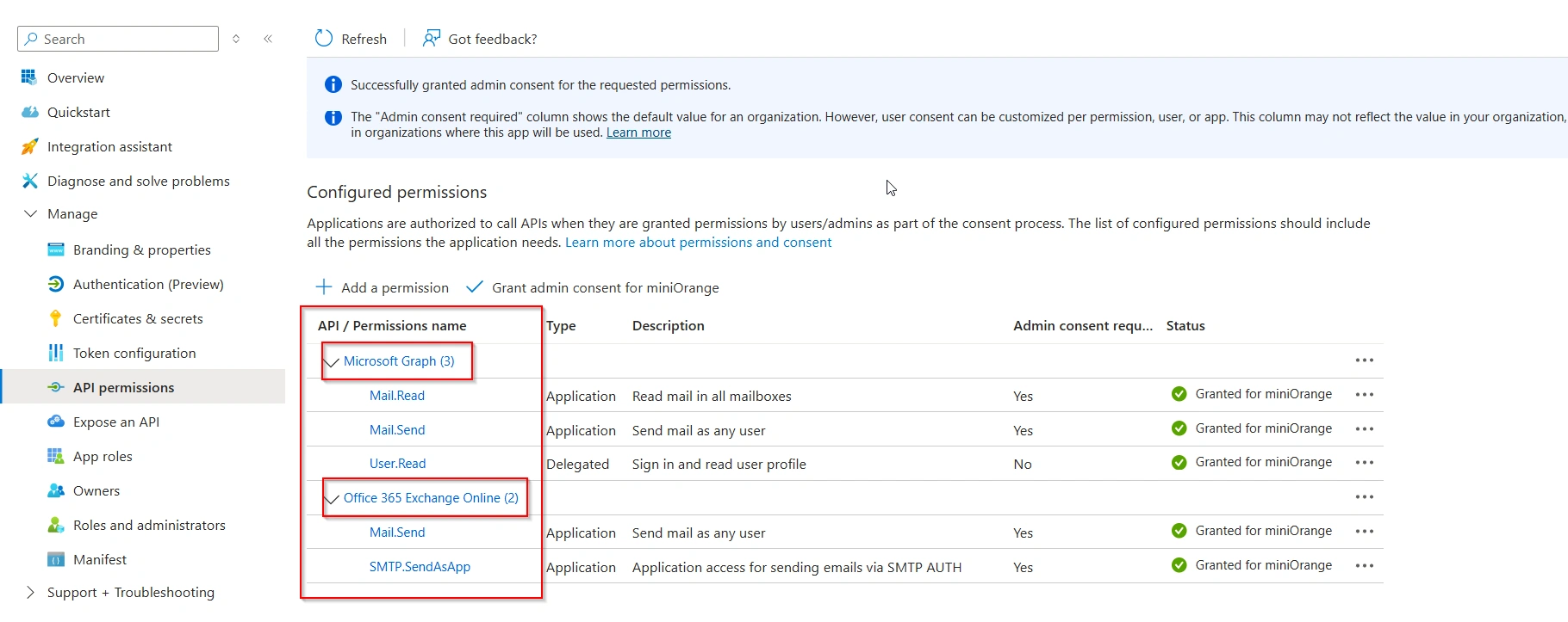 Configure API Permissions
