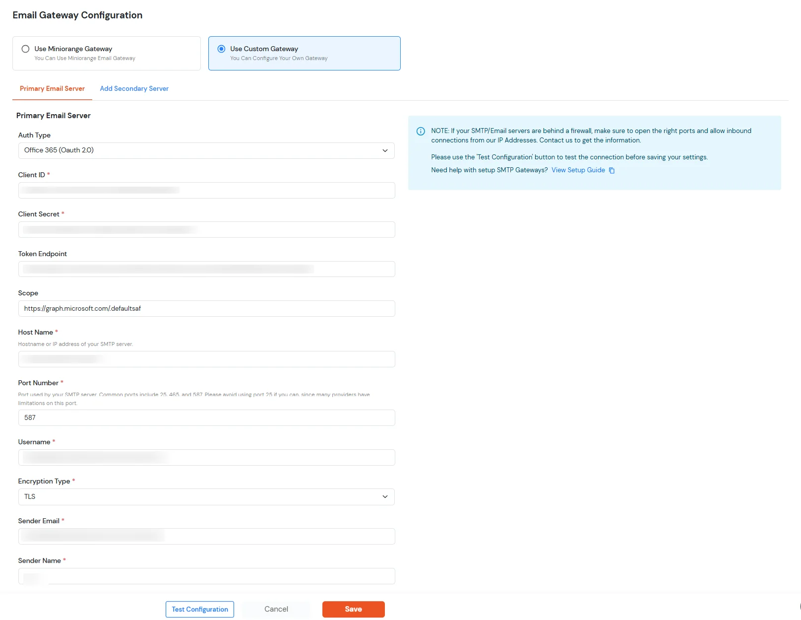 Office 365 Configuration