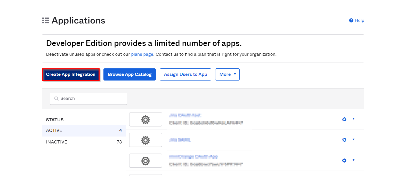 Okta Single Sign On SSO new application integration