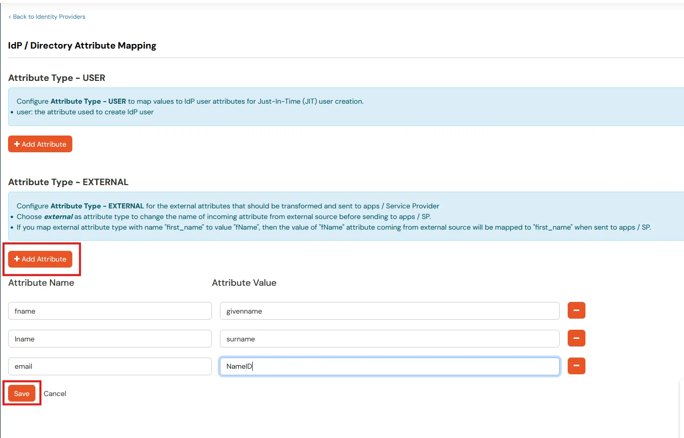 BigCommerce Okta as IDP: Click on next to Attribute Mapping