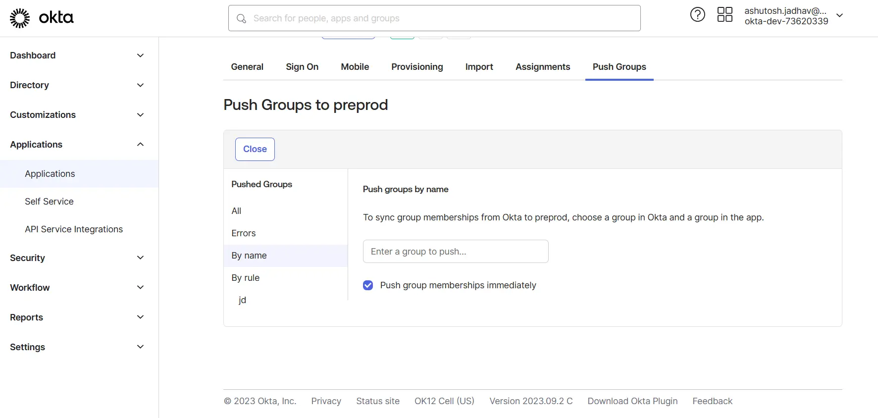 Provisioning with Okta