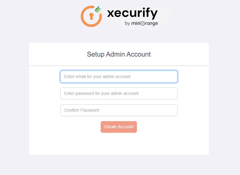 Admin Setup Page