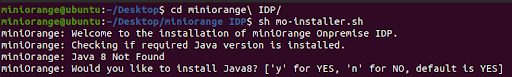 On-Premise IDP Server Linux Install Java
