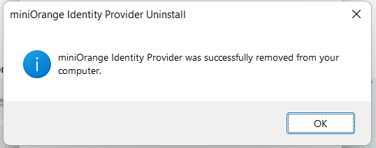 On-Premise IDP Server Windows Windows Uninstall