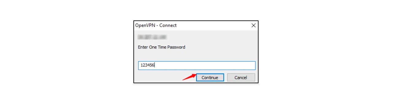 Authentification à deux facteurs OpenVPN (2FA/MFA) : saisissez le code 2Fa pour vous connecter au VPN