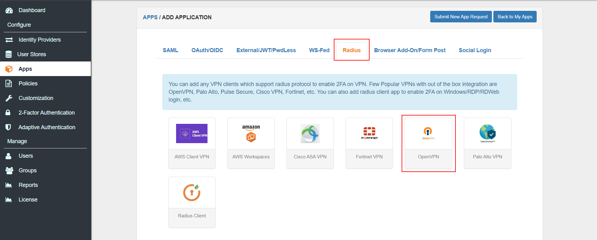 Open VPN radius client