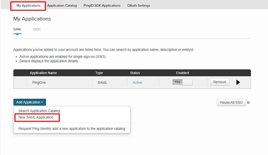 Add SAML App for Oracle EBS Ping SSO