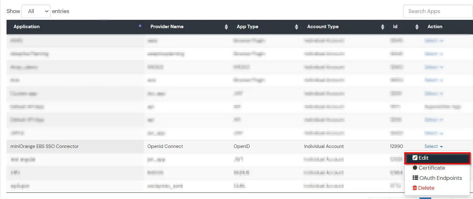 Oracle EBS Ping SSO