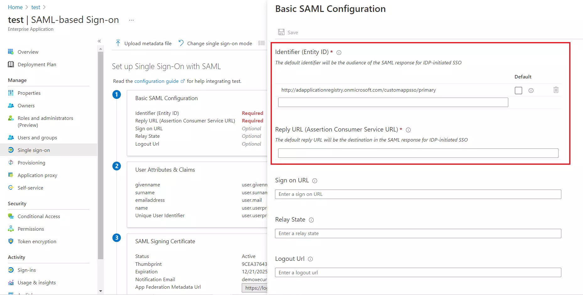 Oracle EBS AD SSO login: SAML configuration