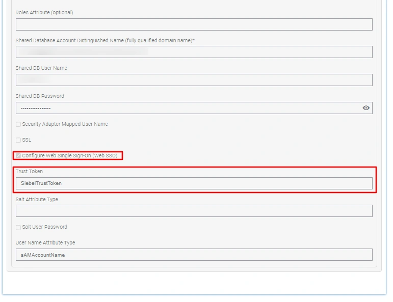 configure Siebel SSO