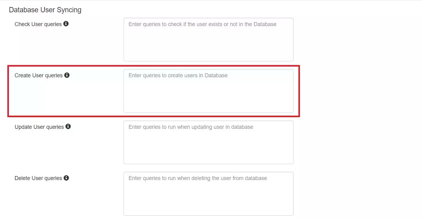 Configure Maria Database Provisioning: Create Users query for provisioning