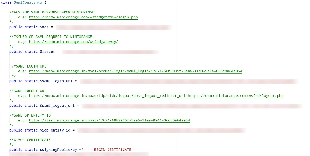 OWA 2FA SSO Metadata details