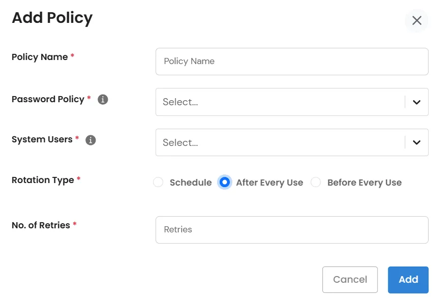 Password Rotation Policy: After Every Use