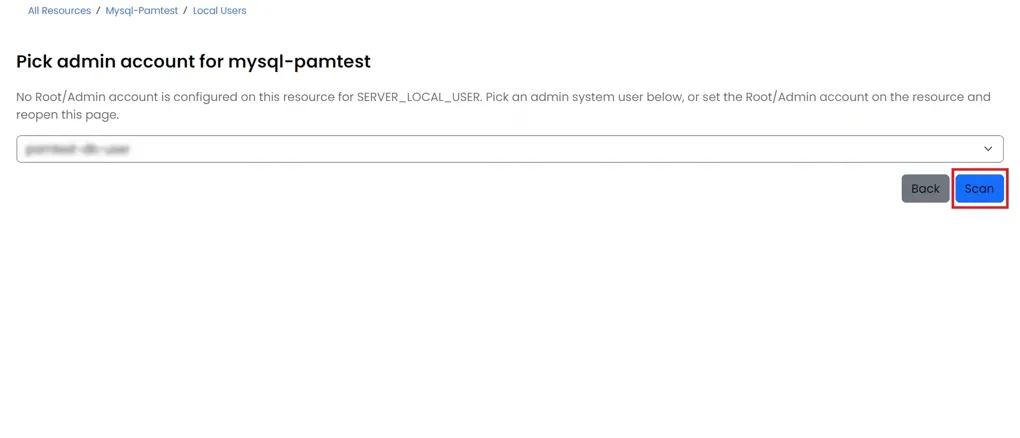 Local Accounts: Click Scan