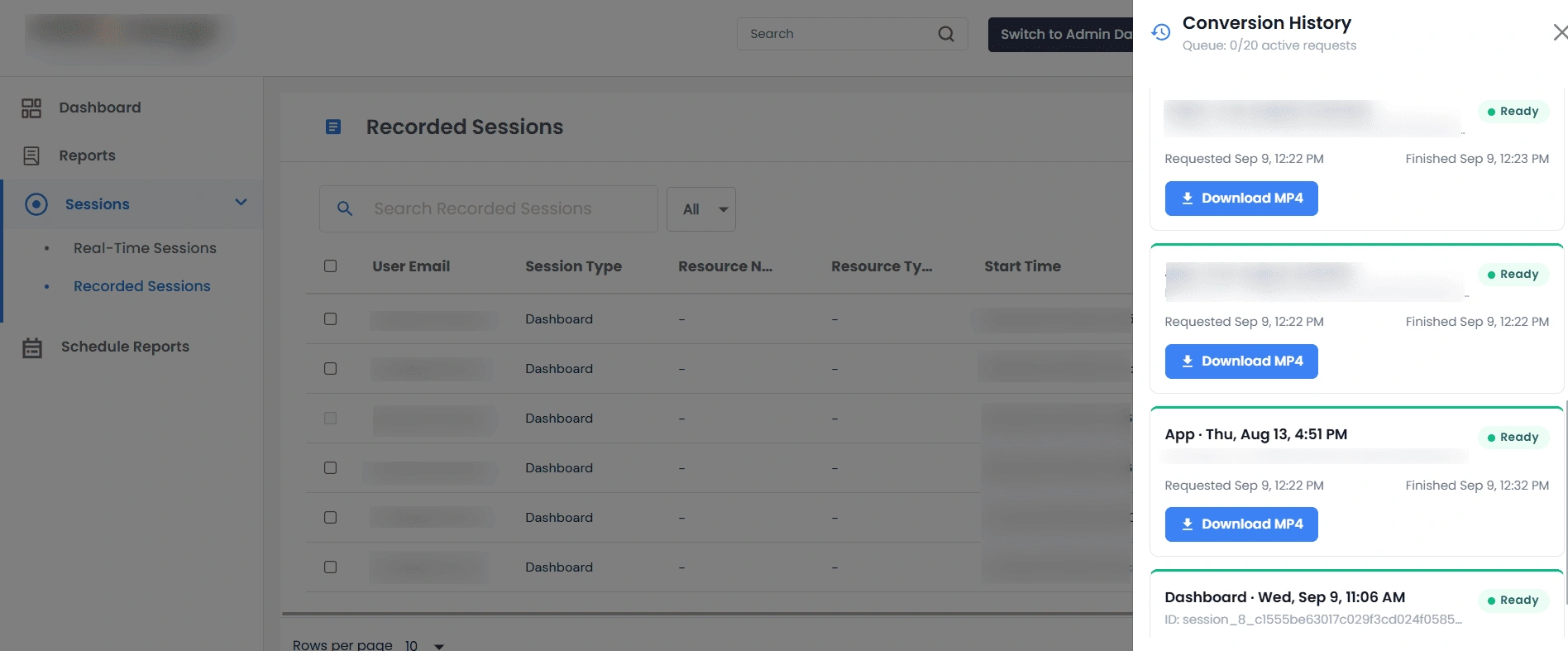 Privileged Access Management Admin Handbook: Show History for recording conversion attempts