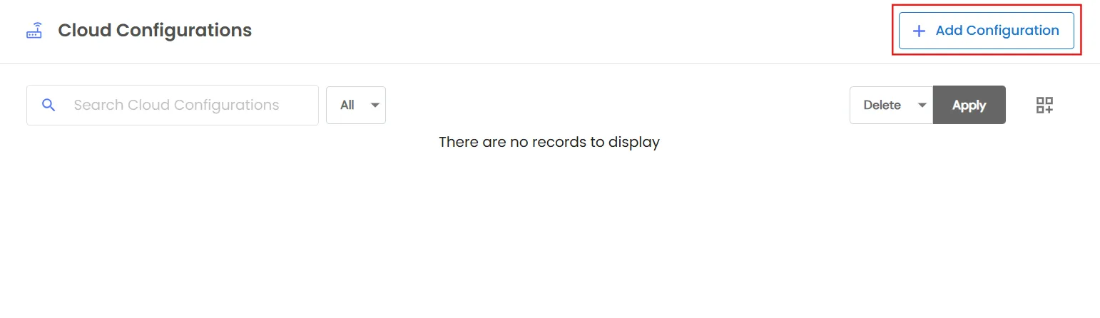 Cloud Discovery: Add Configuration