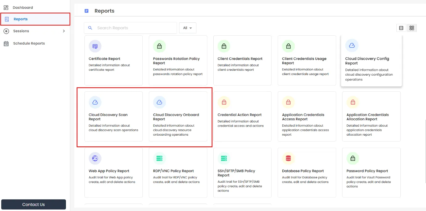 Cloud Discovery: Reports