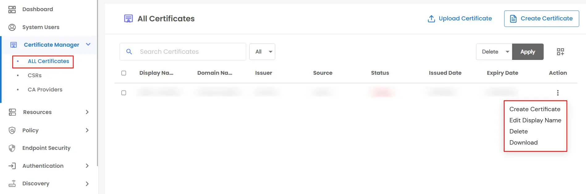 Certificate Manager - Download certificate formats