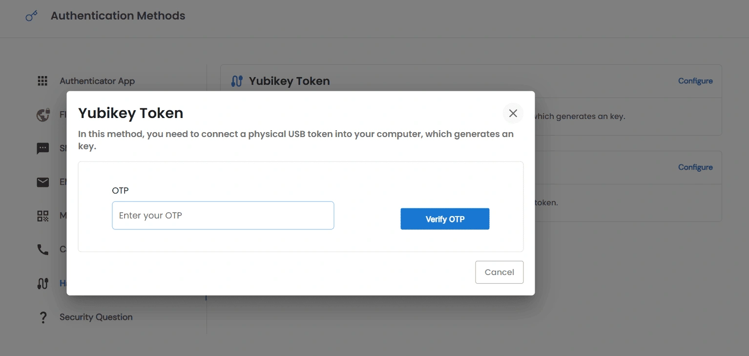 Privileged Access Management Admin Handbook: Hardware Token Yubikey OTP verification