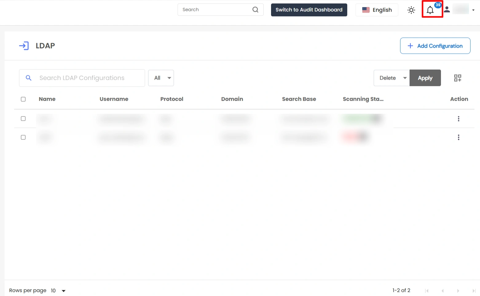 Import Machines from AD - dashboard notification after machine scan