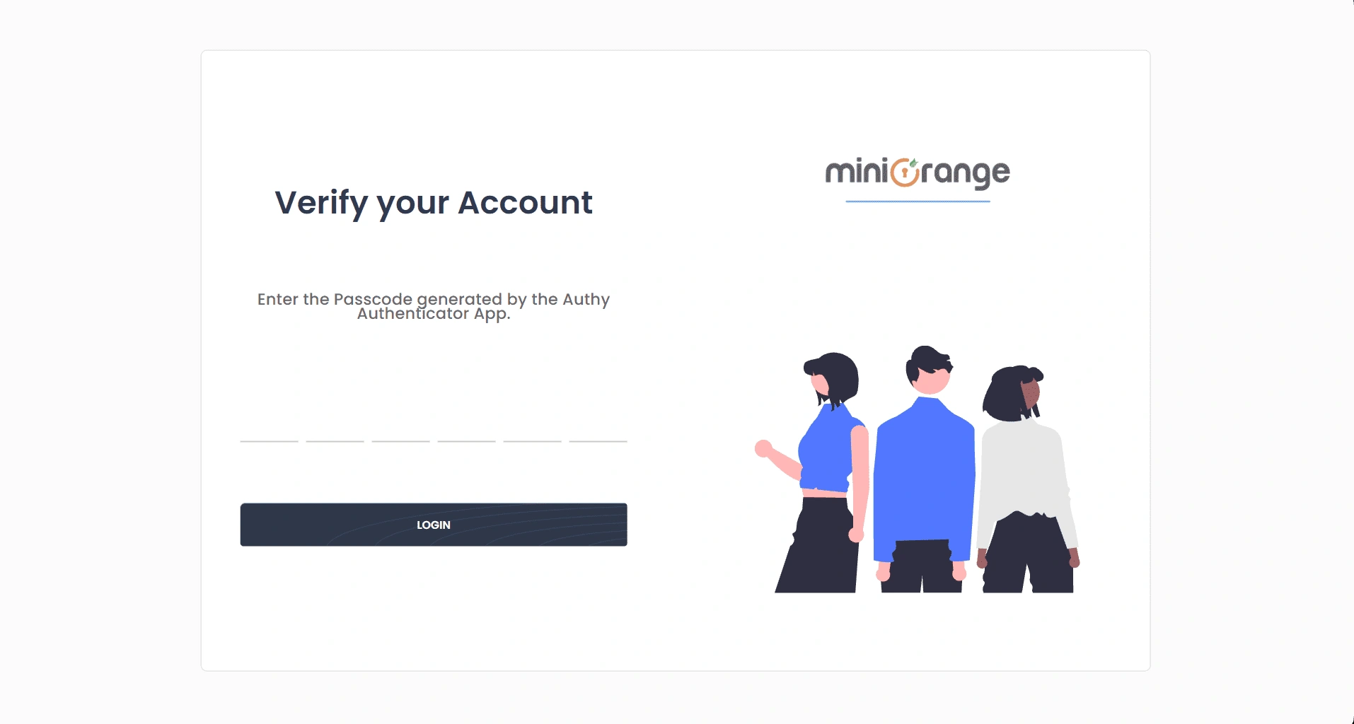 Privileged Access Management Admin Handbook: Login with 2FA code-entry screen