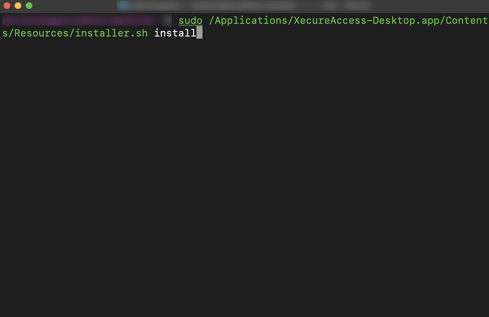Privileged Access Management Admin Handbook: Mac Terminal Run Installer Script