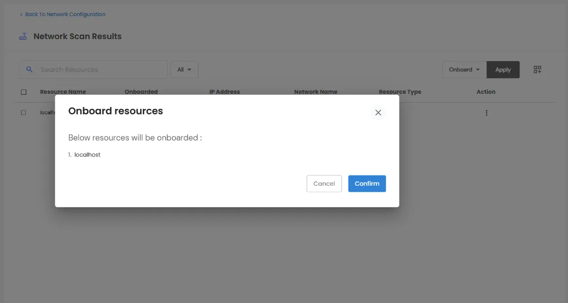 Network Scan: Onboard Resources