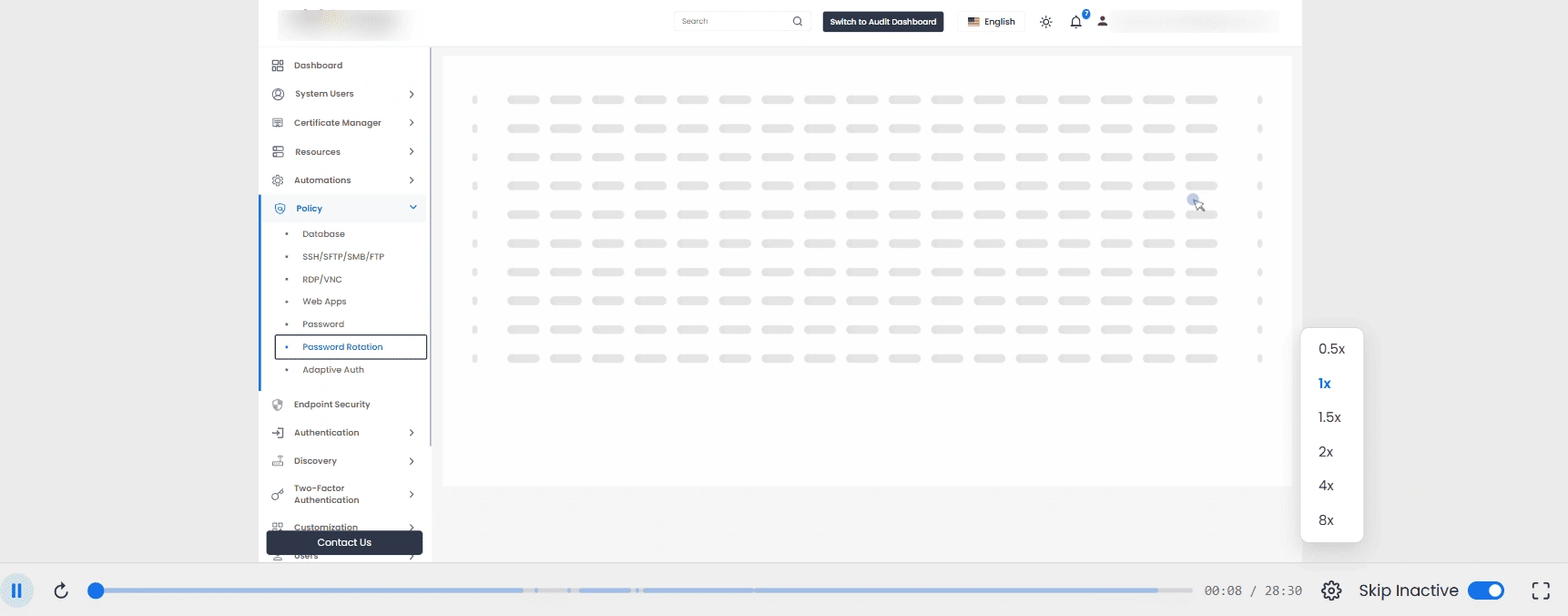 Privileged Access Management Admin Handbook: Session player controls