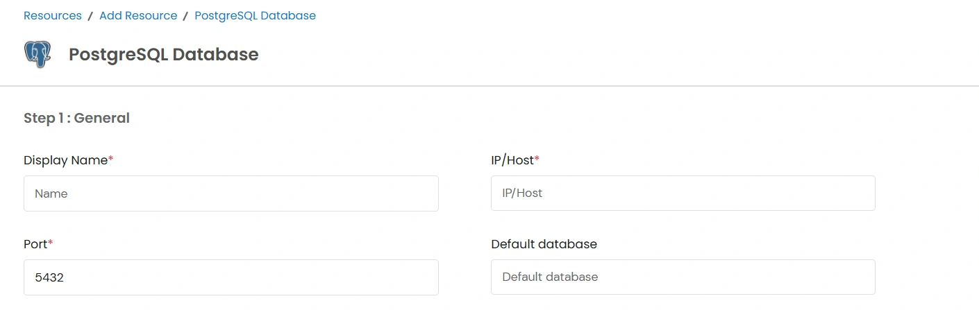 PAM Select PostgreSQL Database