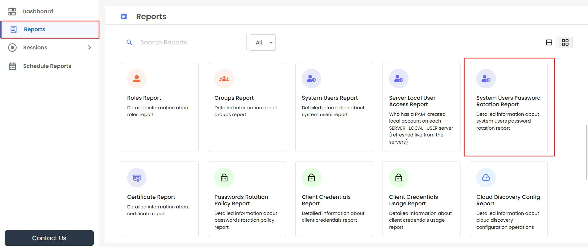 Password Rotation Policy: System Users Password Rotation Report
